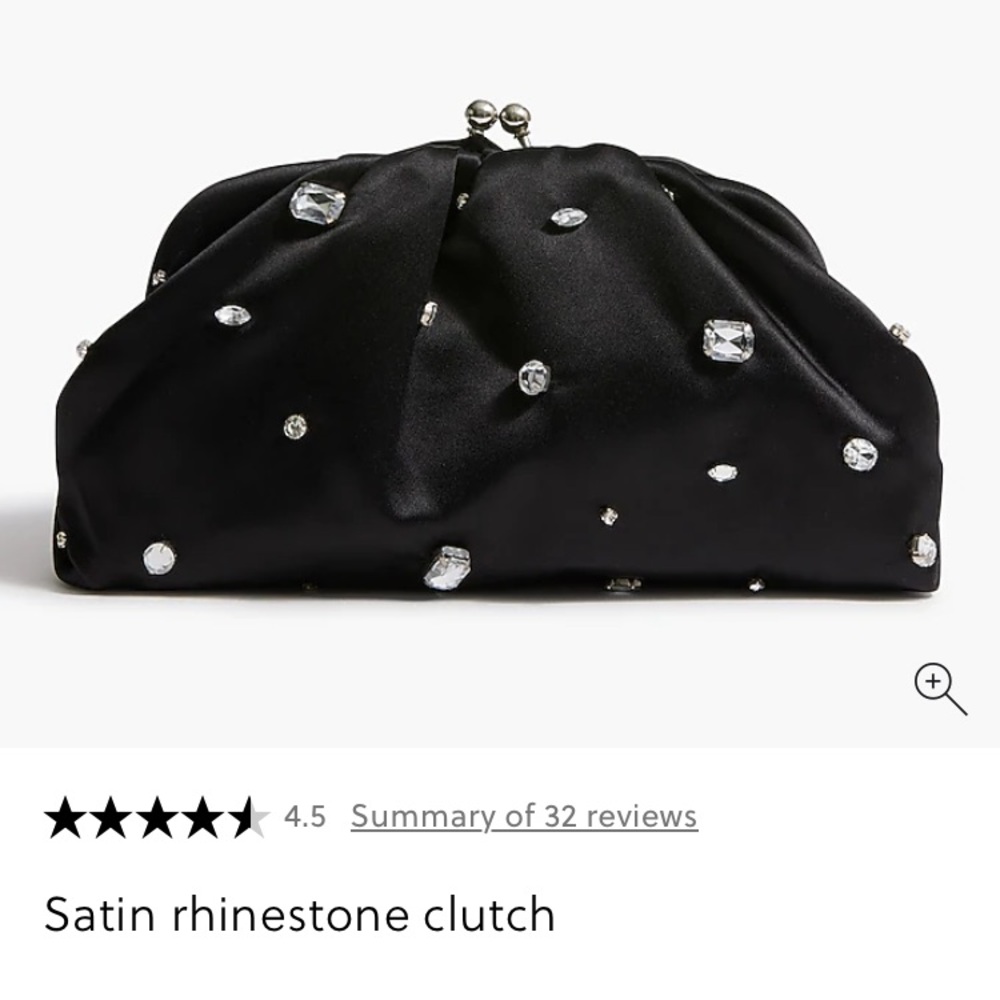 New w Tag: J Crew Convertible Satin Rhinestone Clutch Bag - Picture 7 of 9